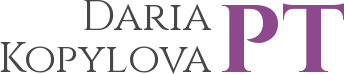The Daria Kopylova PT logo, which leads to the homepage when clicked